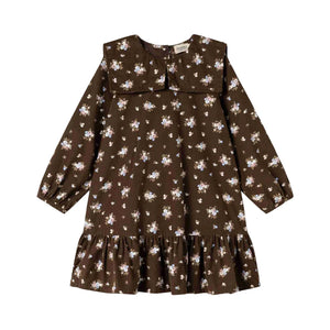 A front view of the MarMar Copenhagen autumn bouquet floral dilke dress.