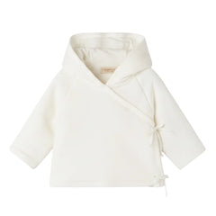front view of the MarMar Copenhagen gentle white quilted jacket.