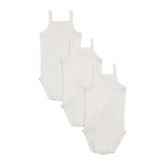 A flat-lay view of the Mema Knits white diamond print pointelle undershirt.