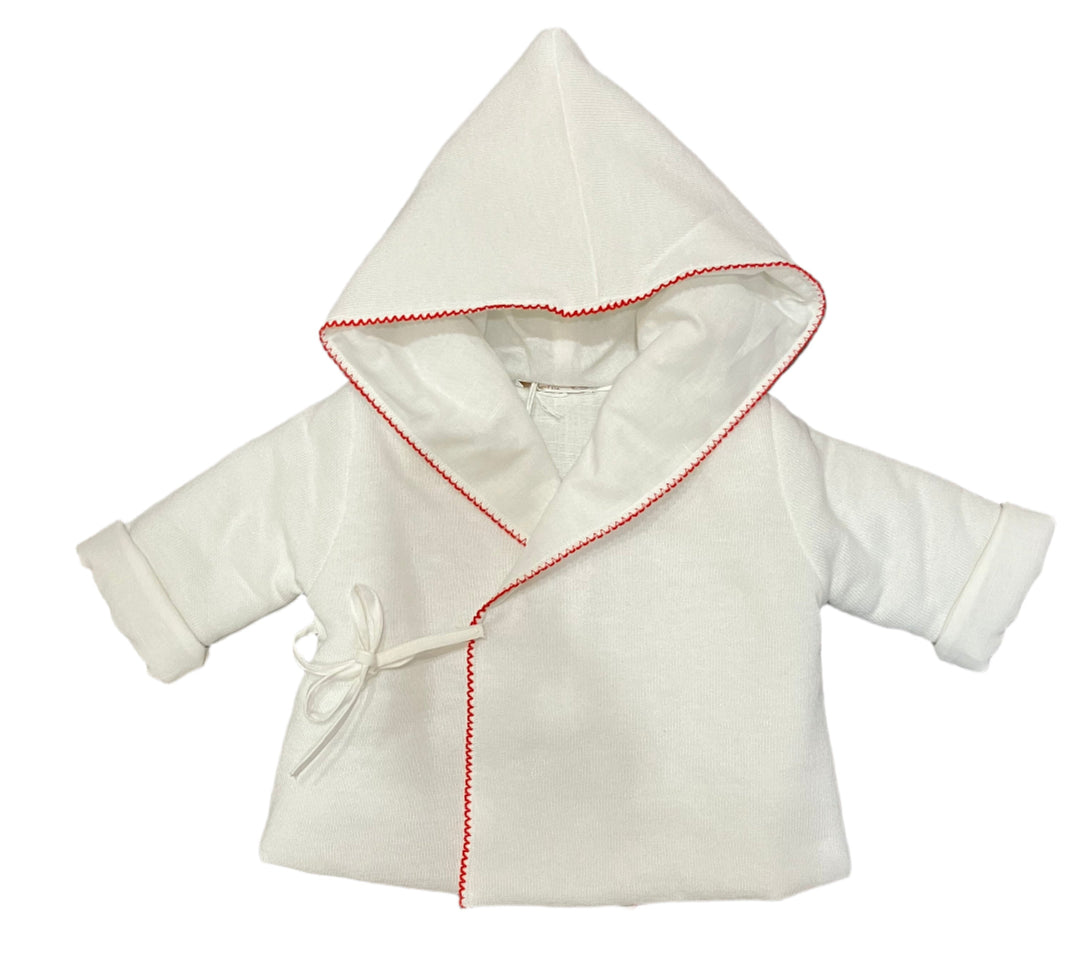 La Mascot White/Red Picot Trim Jacket