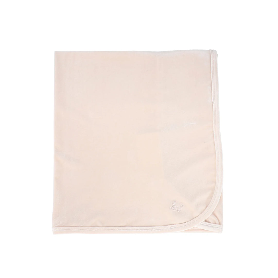 Bebe Jolle Pink Velour Embroidered Blanket