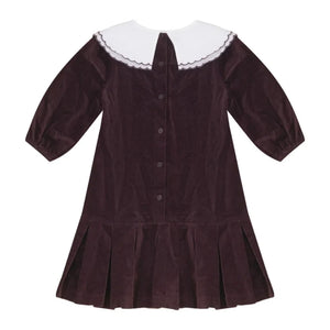The clean back view highlighting the tailored shirt dress silhouette.