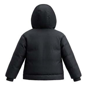 The clean back view of the Pramie girl's winter coat.