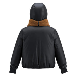 The clean back view of the Pramie girl's winter coat.