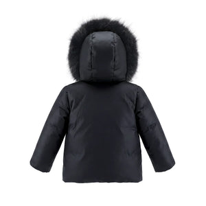 The clean back view of the Pramie girl's winter coat.