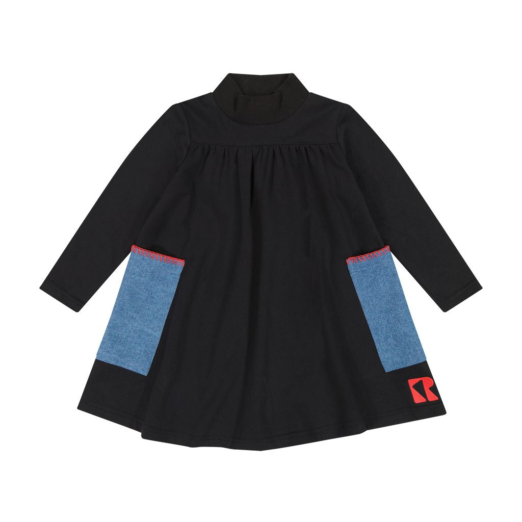 Retro Kid Black/Red Remy Twirl Dress