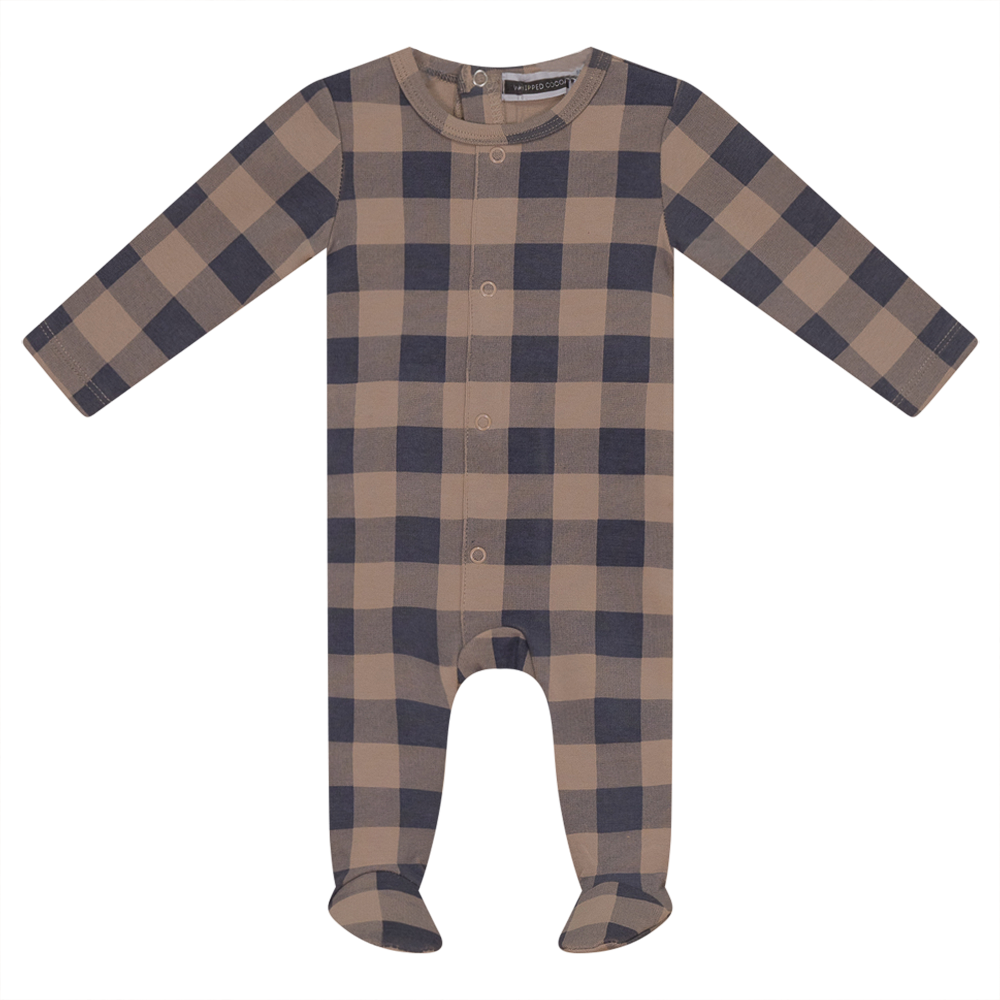 kikio dark blue grey baby romper
