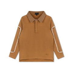 Byke Camel Denim Patch Polo