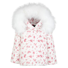 Pramie Red Floral Print Jacket | Warm, Stylish & Playfully Elegant 12M-3Y