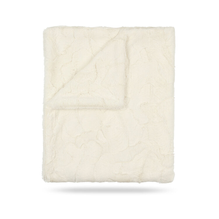 natural solid fur blanket