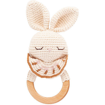 Bunny Teething Ring and Rattle