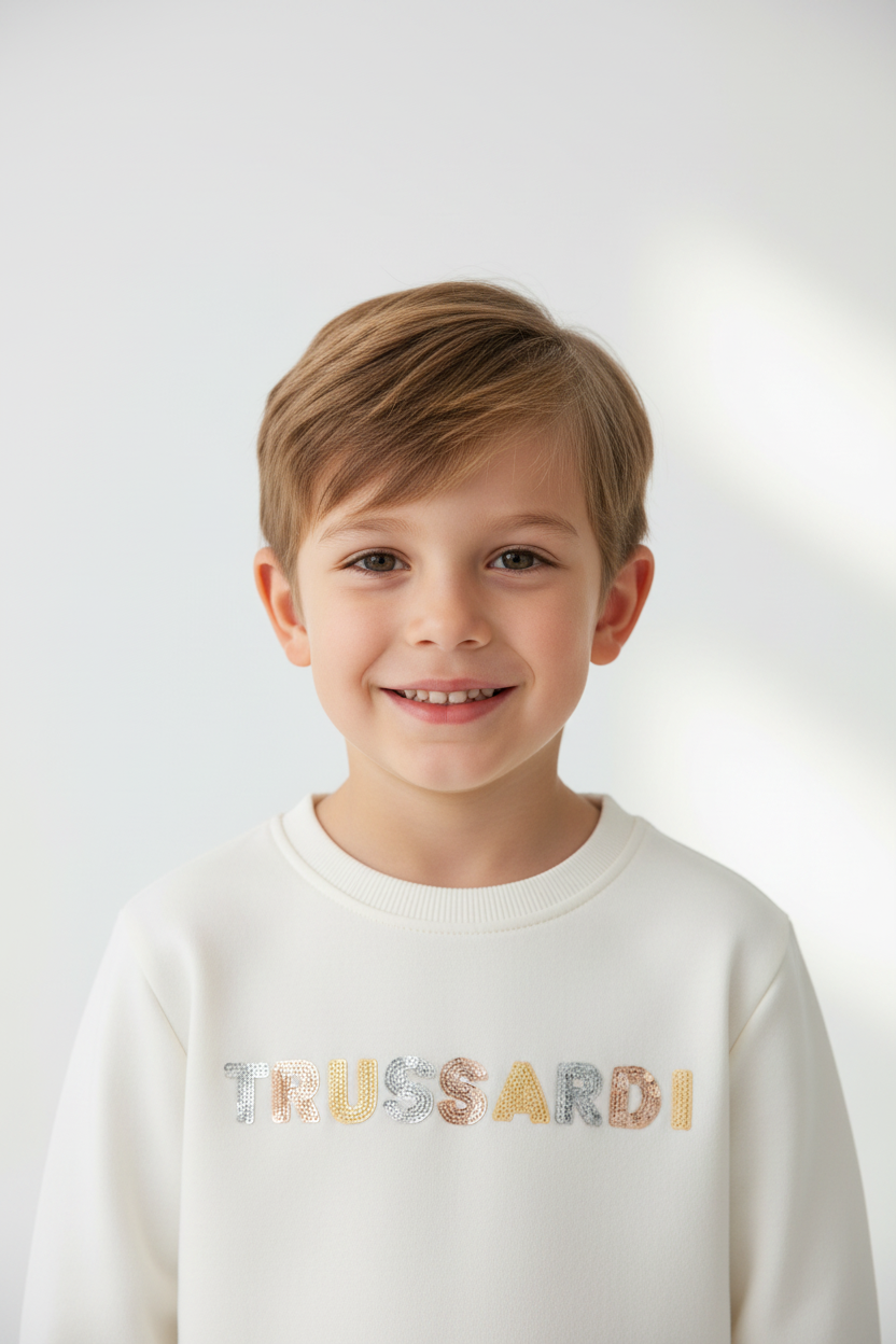 Trussardi Long Sleeve Sweatshirt- White