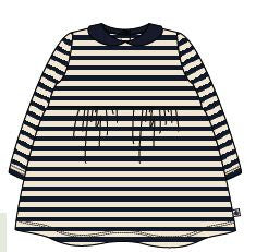 Petit Bateau Long Sleeve Stripe Dress with Collar