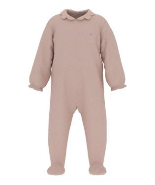 Petit Bateau Velour Collar Footie