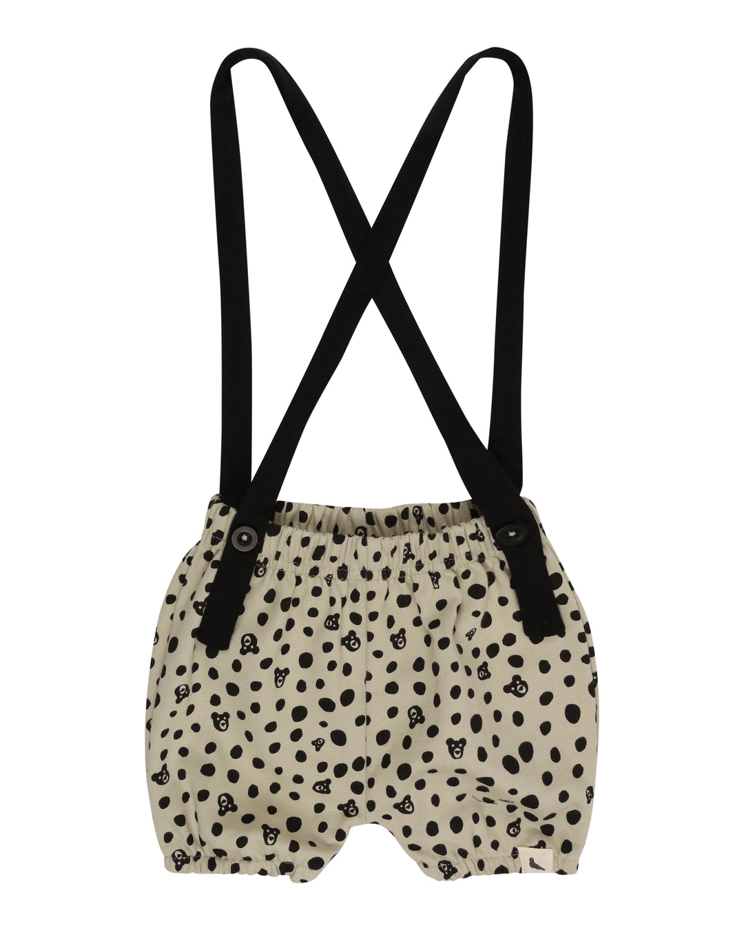 Turtledove Bear Print Suspender Bloomers
