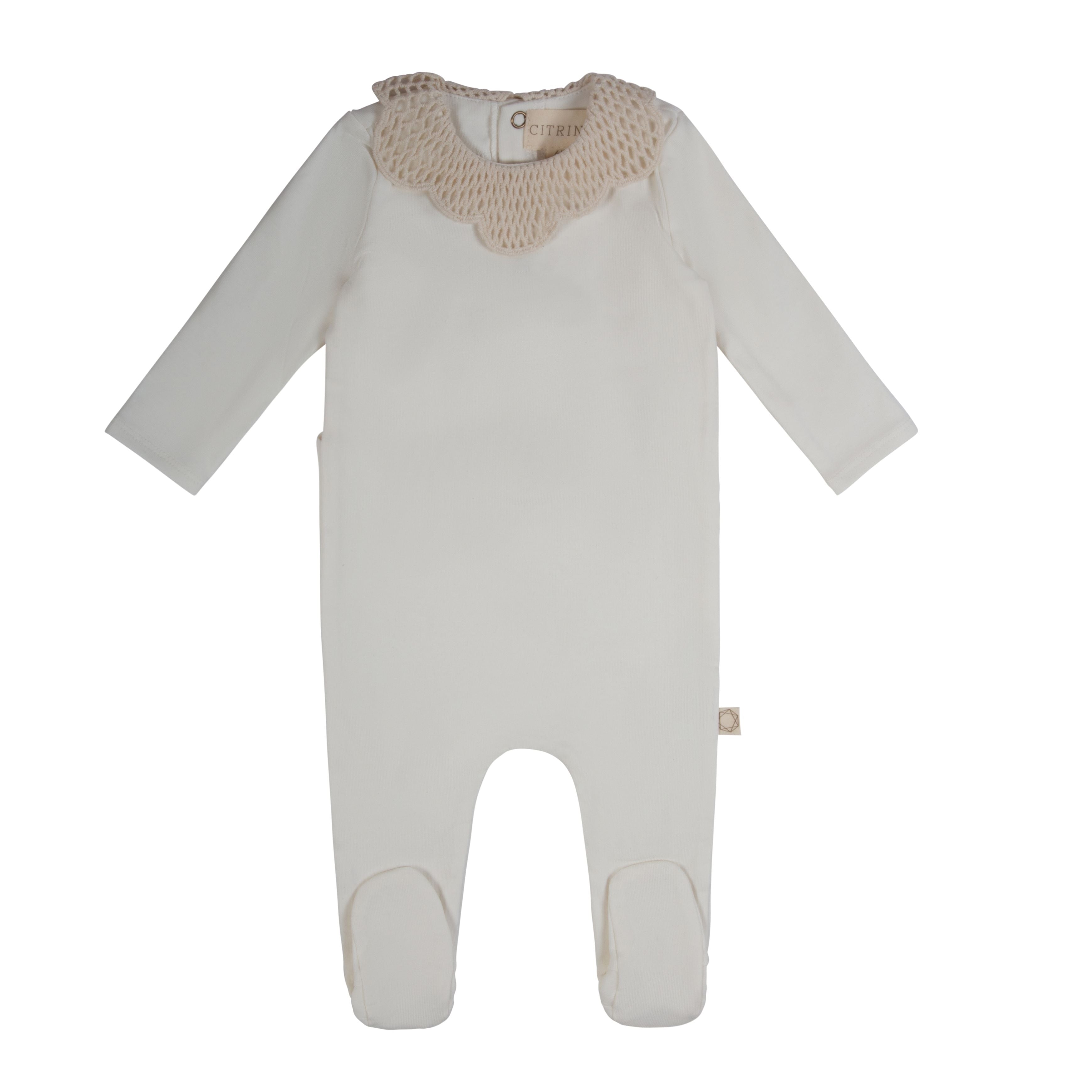 Citrine Off White Mini Daisy Footie