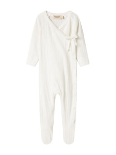 MarMar Gentle White Pointelle Rubetta Footie + Hat