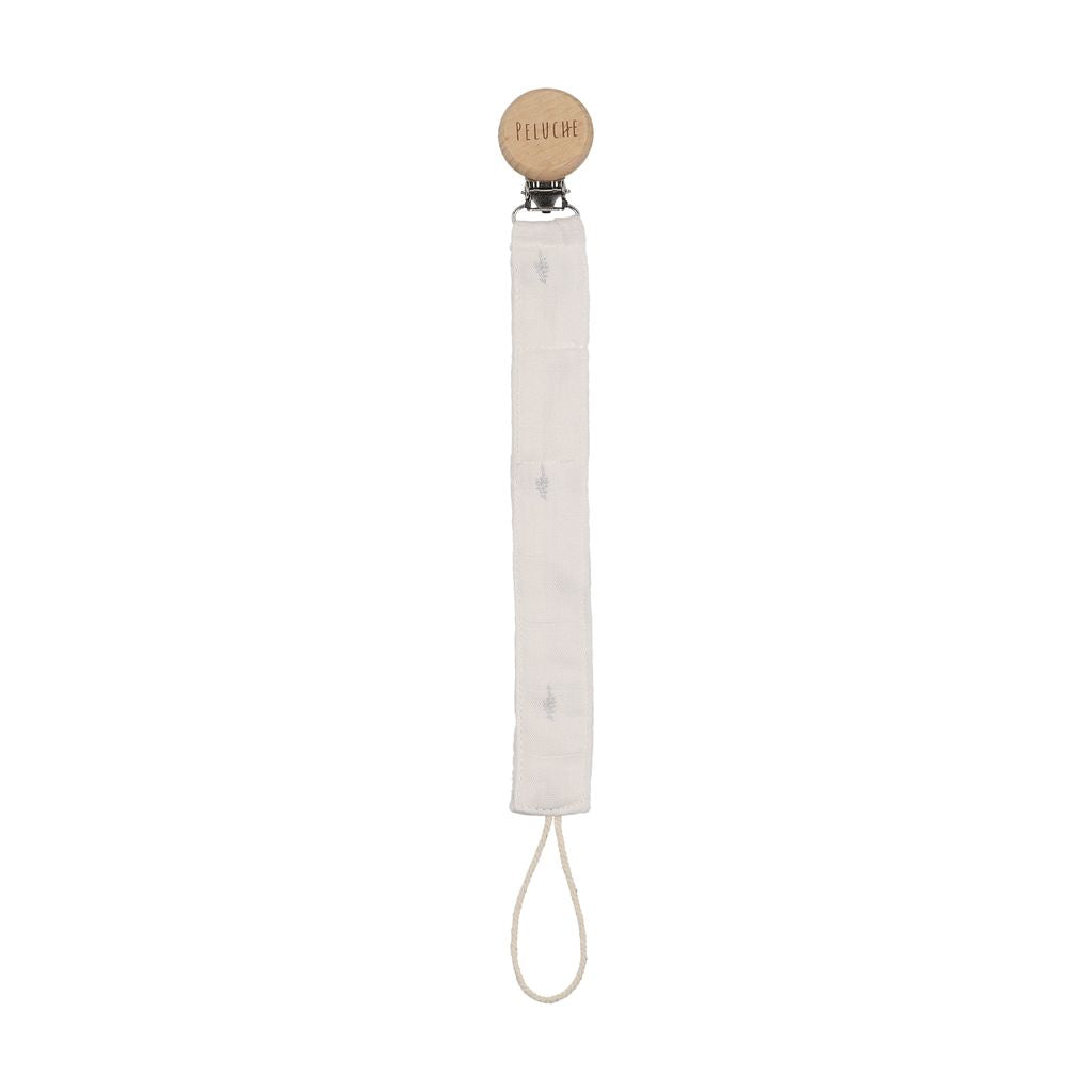 Peluche Blue Botanical Paci Clip