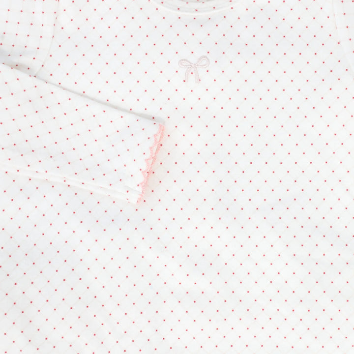 Bebe Jolee White/Pink Rope Print Footie