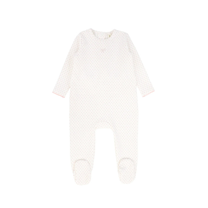 Bebe Jolee White/Pink Rope Print Footie