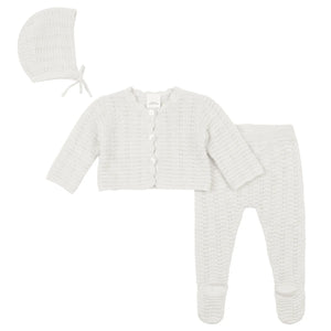 Clo - Girls Hat And Cardigan With Legging In Knit