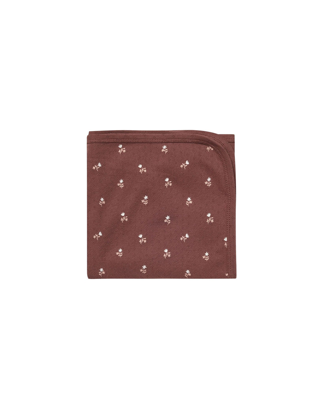 Quincy Mae Plum Fleur Pointelle Baby Blanket