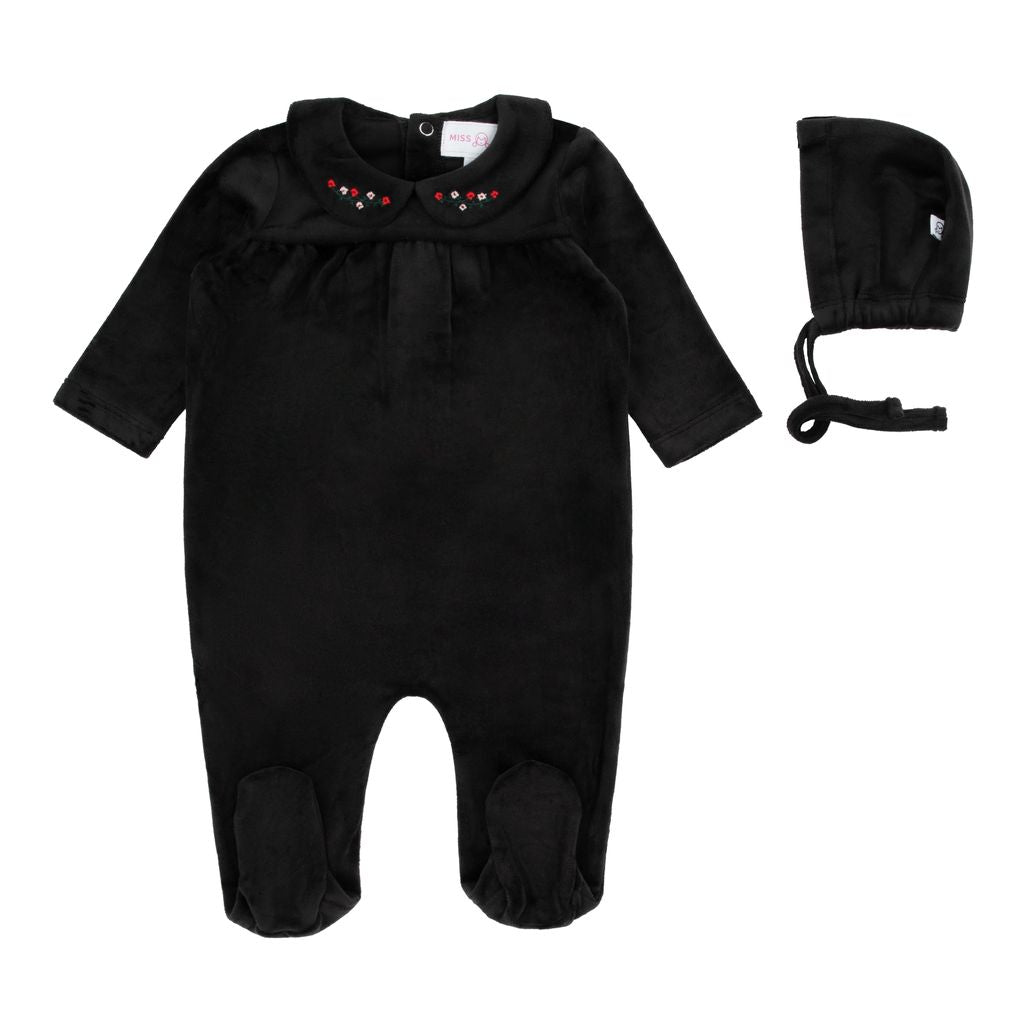 Miss Mini Girls Embroidered Shabbos Footie