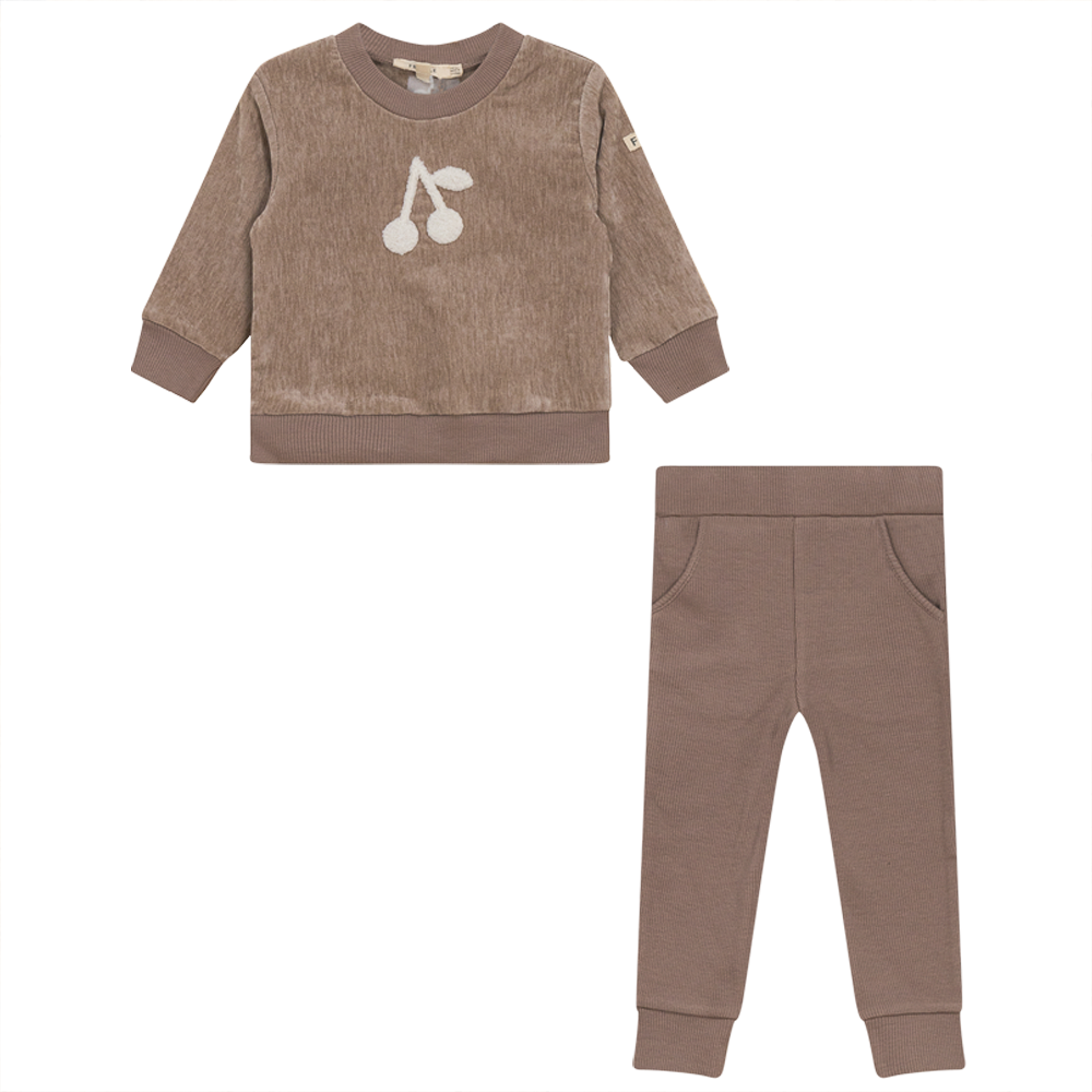 Fragile Oatmeal Cherry Baby 2 Pc Set
