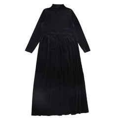 Bamboo Basque Waist Velour Maxi Dress