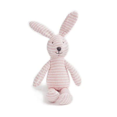 copy of blue bunny stripe cotton knit plush toy