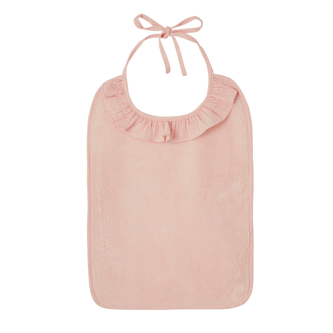 BB&Co - Large bamboo bib and pink blush cotton gauze