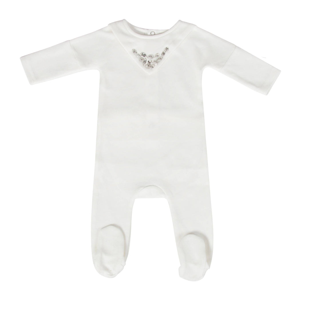 Cadeau Baby layette , cadeau Lustrous studded Footie