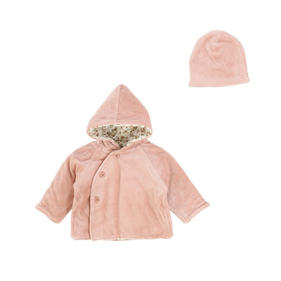 Velour Jacket With Print - Pink Sand