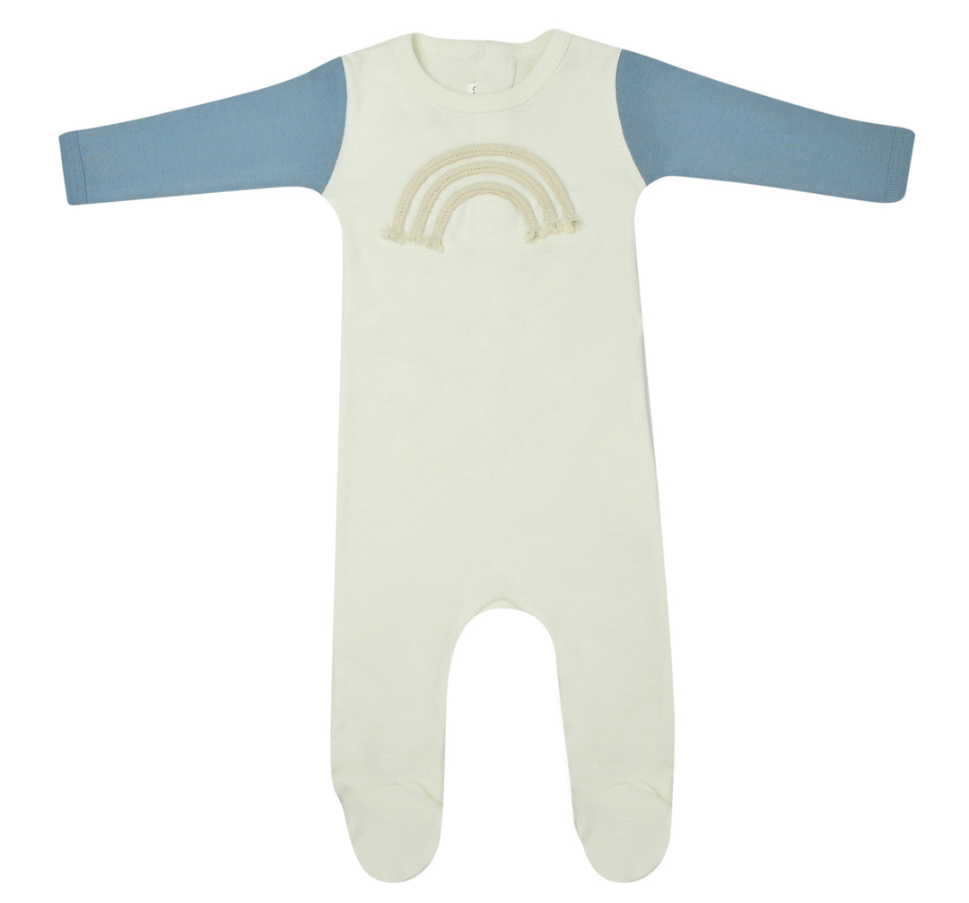 Coton Pompom Boys Rope Rainbow Ivory Footie