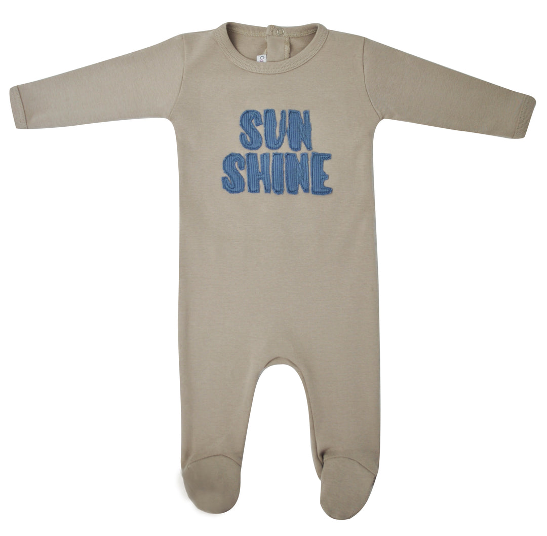 Coton Pompom Boys Sand Sunshine Footie