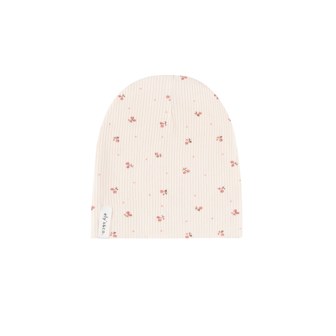 Ely's & Co Ribbed Tulip Pink/Cream- Beanie
