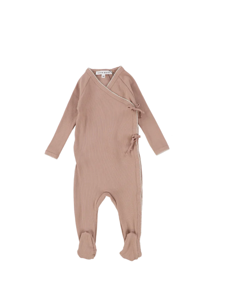 PARNI'S BABY PINK PICO FOOTIE {STRETCHY} AND BEANIE SET