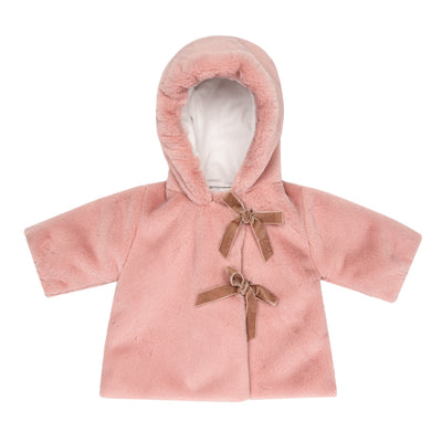 baby pink fur jacket bunting