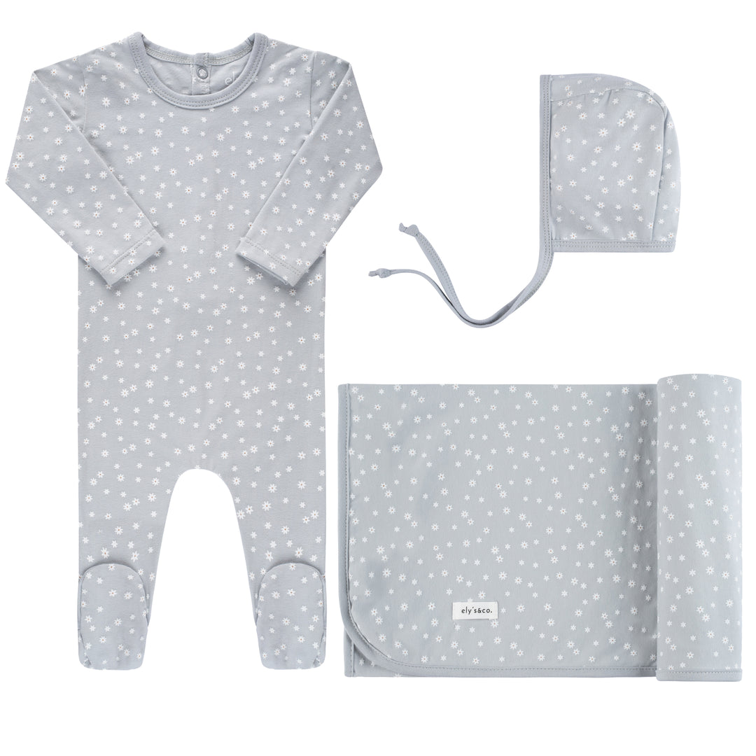Ely's & Co Ditsy Star - 3 Pc Giftbox with Bonnet