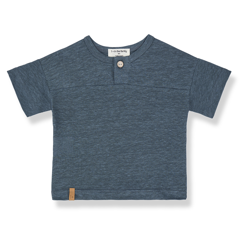 1+ in the Family Rafa Petroleum Henley Shirt + Bermuda Set