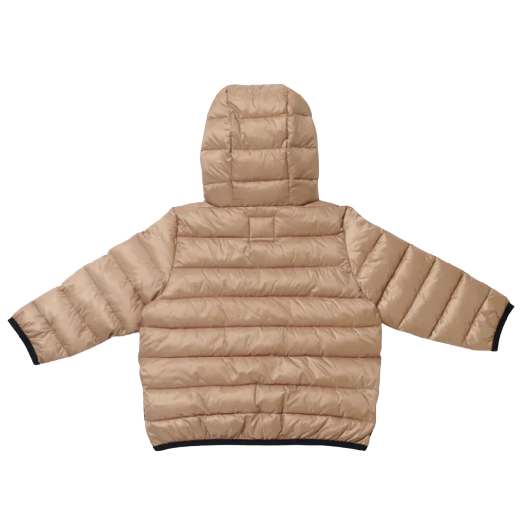 7 AM Tan Ecru Roll Me puffer