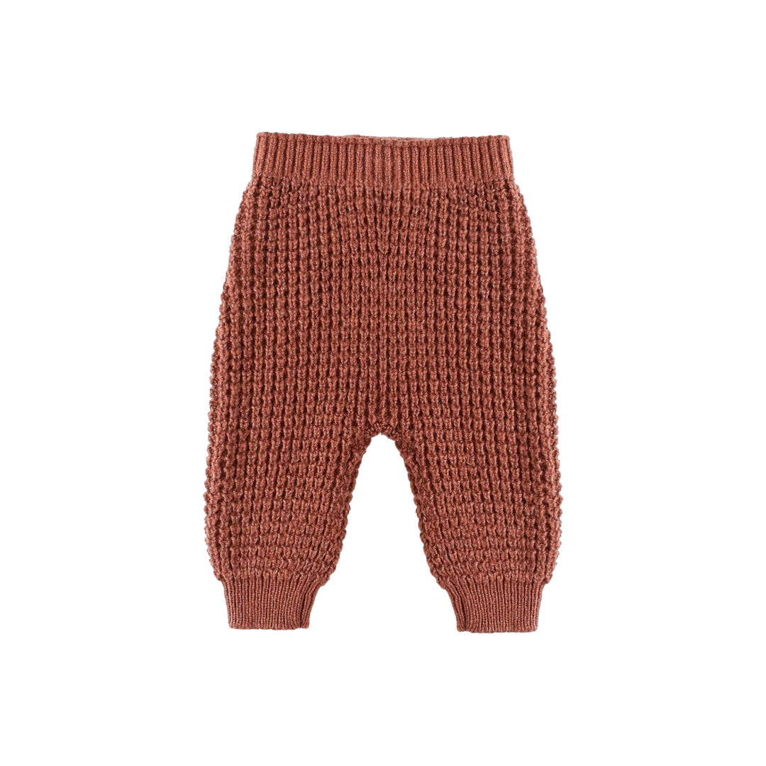 Quincy Mae Cranberry Chunky Knit Pant