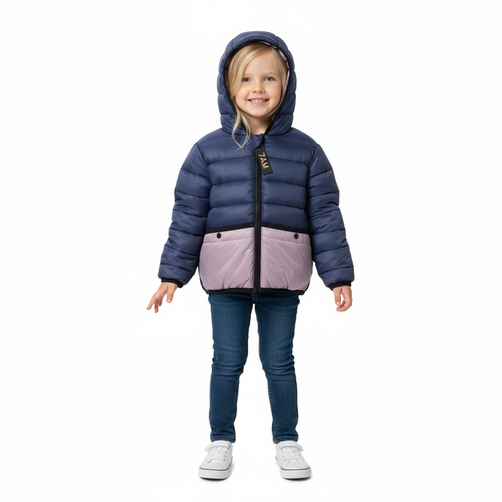 7AM Enfant Roll Me Puffer – Mystic Blue Kids Winter Jacket