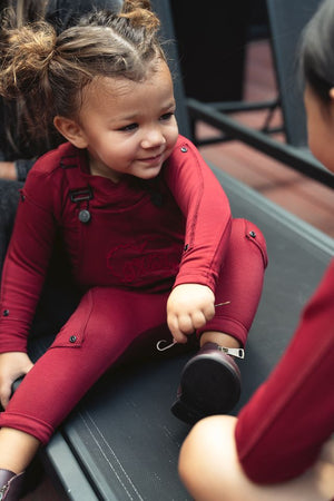 Byke – Patch Romper | Cranberry