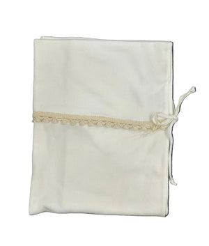 Latte Baby White Knit Set with Lace + Bonnet + Blanket