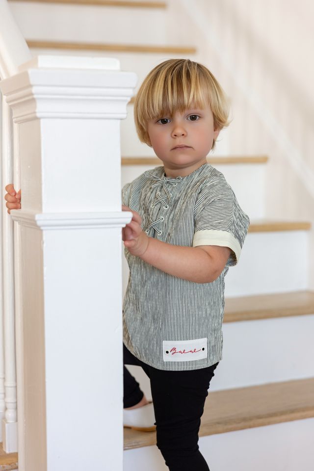 Bonjour - Boys Striped Laced Two-Piece