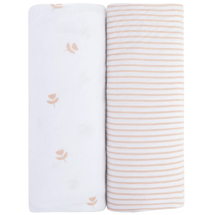 Ely's & Co Mauve Tulip Changing Pad Cover 2 Pack