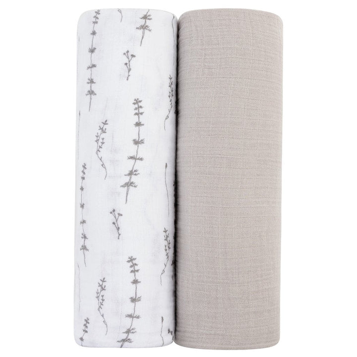 Two Pack Cotton Muslin Swaddle Blanket