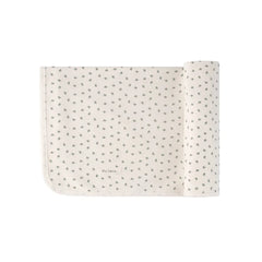 Ely's & Co Ivory/Blue Brushed Cotton Tiny Flower Blanket