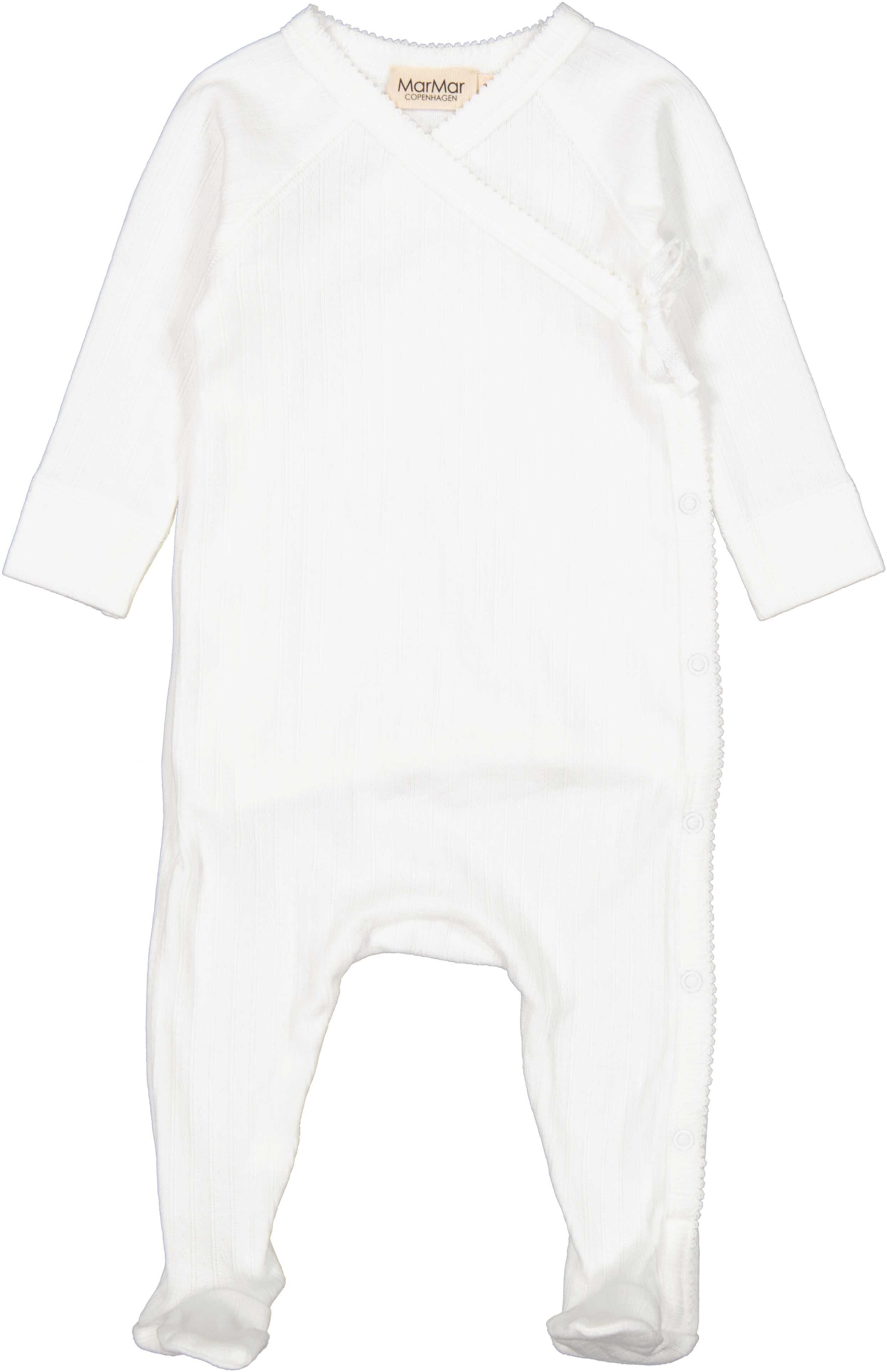 MarMar Gentle White Rubetta Footie + Hat